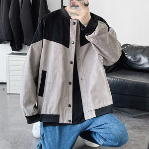 2025秋季灯芯绒外套男夹克棒球服加肥加大码上衣XZ311A-JK18-P70图片