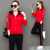 361 bộ đồ thể thao nữ 2019 xuân hè mới áo len trùm đầu áo len ba mảnh giản dị Jordan chạy bộ - Thể thao sau bộ thể thao adidas nữ thu đông