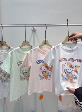 NGT粉丝福利110-160码2025夏季女童棉索罗娜短袖t恤柔软好搭印花