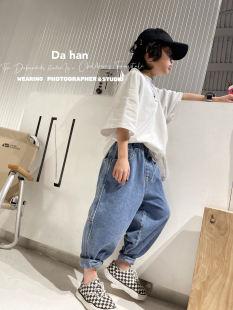 no退换春秋儿童牛仔裤 长裤 宽松版 柔软休闲韩版 中性款 亏清160码