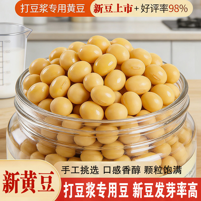 新货黄豆新鲜大豆非转基因黄豆可打豆浆发豆芽原料五谷营养早餐