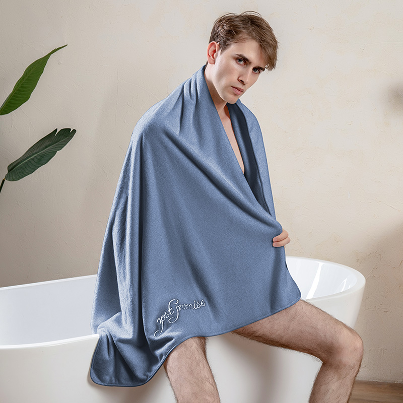 浴巾男士超大家用可穿裹比纯棉吸水速干薄款大毛巾洗澡夏男专用