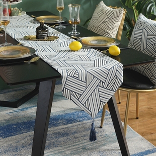 北欧时尚 柜盖布电视柜长条 茶几桌旗轻奢家用餐桌中间桌布条茶桌鞋