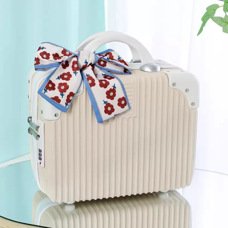 行李箱女14寸登机箱手提箱子化妆包小型旅行密码皮箱子男结实耐用