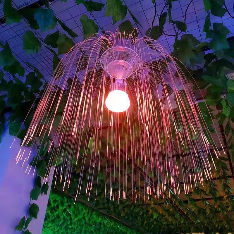 光纤七彩变色LED双层水母灯串灯满天星户外树挂亮化装饰节日装饰