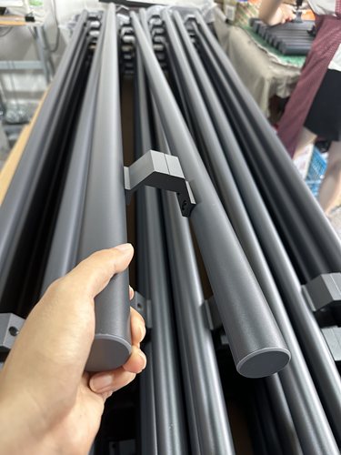 玻璃门把手加厚实心脚黑色