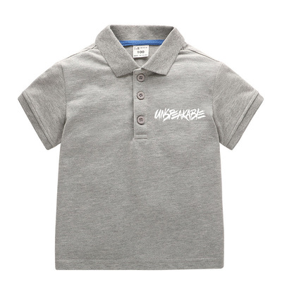 UNSPEAKABLE儿童翻领童装夏男孩女童新款韩版POLO衫半袖宝宝T恤