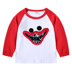 波比蓝猫poppy童装男童长袖T恤儿童纯棉打底衫体恤衫2026秋装新款