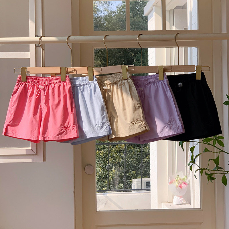 2026新款女童夏季糖果色抽绳短裤宽松百搭运动热裤儿童a字阔短裤