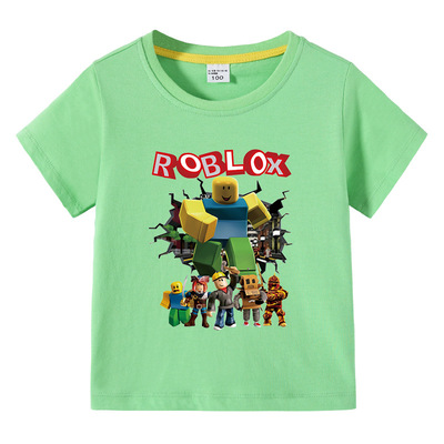 Roblox罗布乐思儿童夏装上衣童装短袖2026新款男童半袖纯棉T恤潮