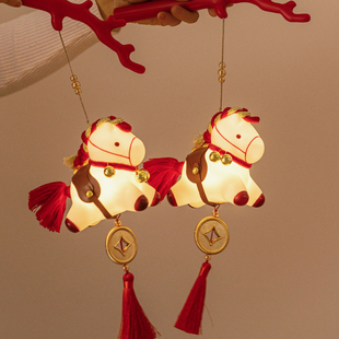 马年新年小马灯笼儿童手提2026年新款创意元宵节发光小马灯花灯