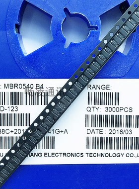 肖特基二极管 MBR0540T1G 丝印B4 40V 0.5A SOD-123（3000只/盘）