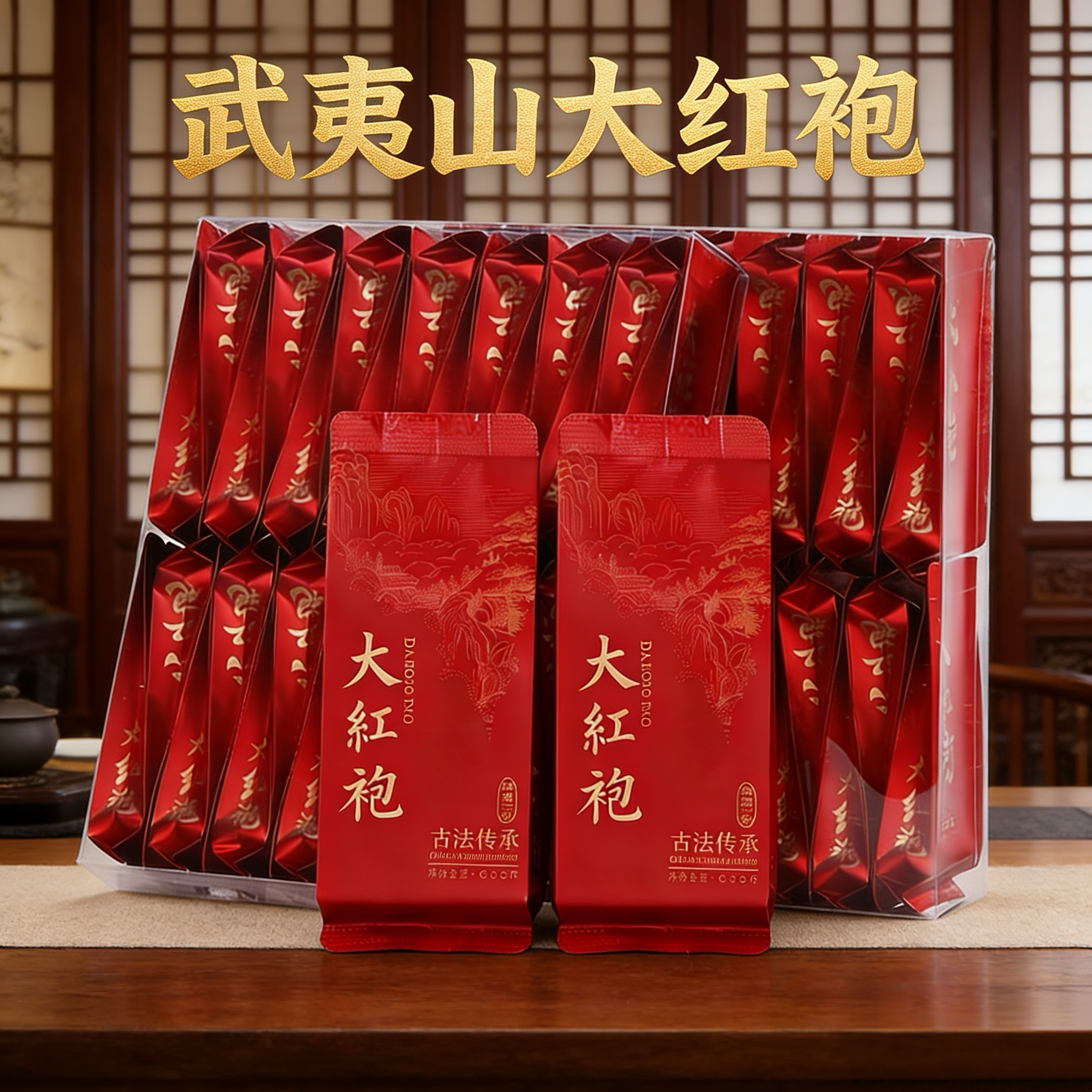 武夷山大红袍岩骨花香霸气浓香型福建岩茶乌龙茶叶礼品大份量500g