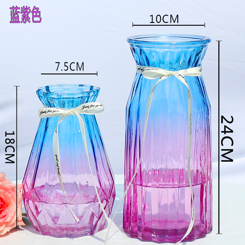 时尚玻璃花瓶玻璃花瓶满天星干花
