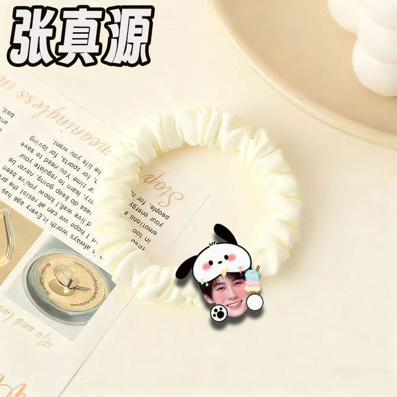 新张真源可爱小肠发圈学生少女ins甜美皮筋头绳高颜值情侣发饰礼