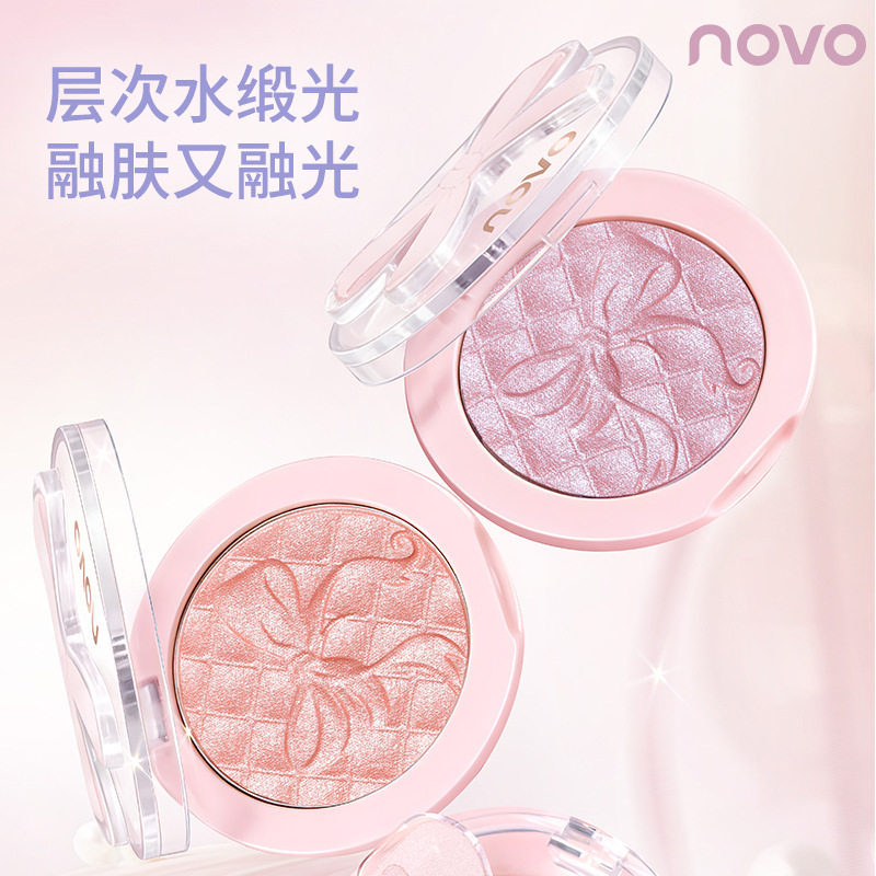 novo粉缎芭蕾单色腮红高光缎光珠光腮紫显白元气自然粉嫩持妆新手