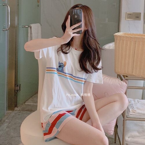 卡仙米女纯棉甜美可爱睡衣