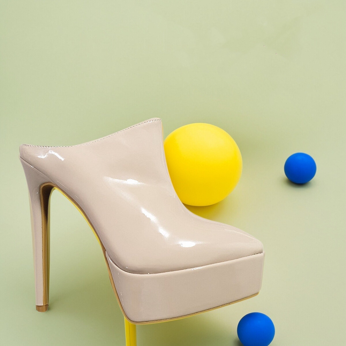 超高跟走秀防水台包头春夏时装鞋