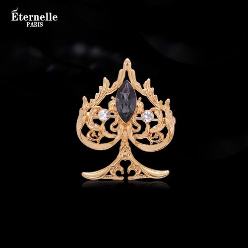 Eternelle扑克情人系列黑桃胸针