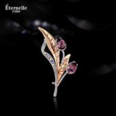 法国Eternelle原创设计高档胸针女设计感 奥地利水晶胸花秋冬配饰