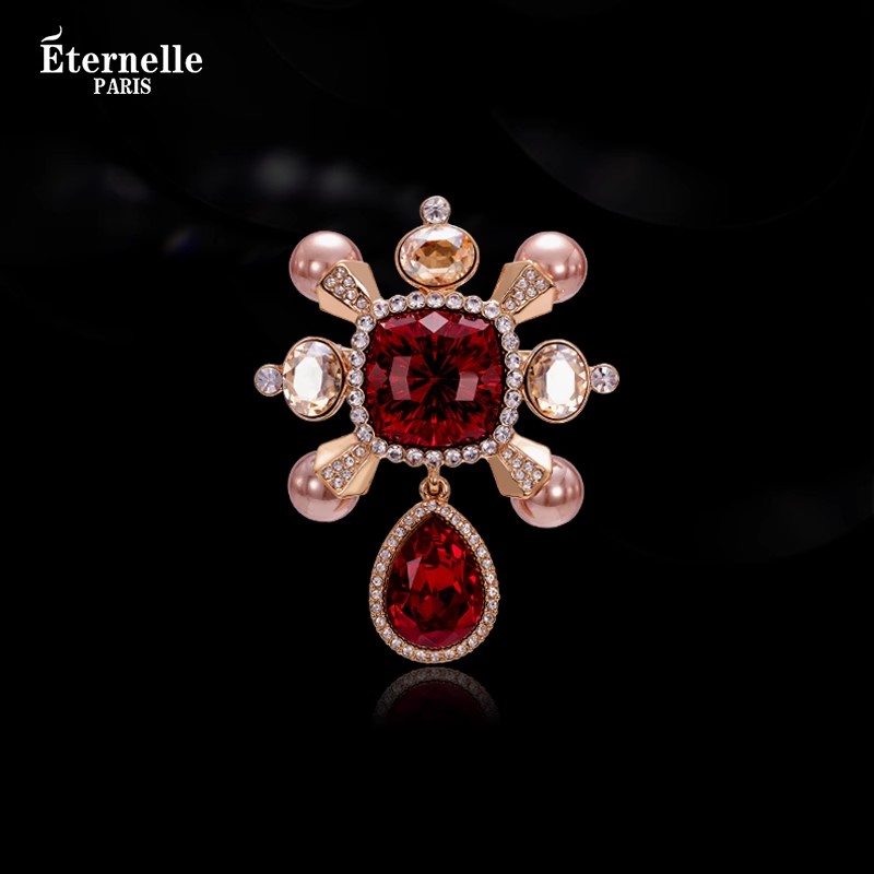 Eternelle复古奥地利水晶胸针
