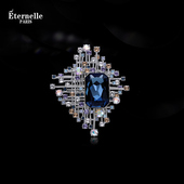 Eternelle法国永恒璀璨星辰水晶胸针高档秋冬配饰别针扣领针胸花