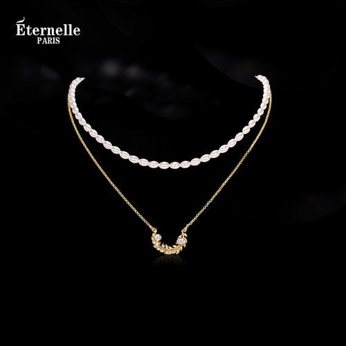 Eternelle月桂花环叠戴项链