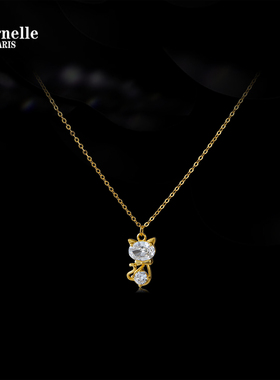 Eternelle法国永恒灵眸猫语项链高级感轻奢小众锁骨链女生日礼物