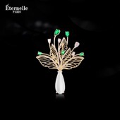 Eternelle法国永恒民族风花瓶胸针女优雅气质秋冬配饰别针扣胸花