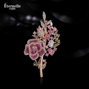 Eternelle法国永恒玫瑰花胸针高档小众设计感胸花领针女生日礼物