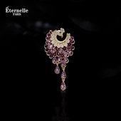 Eternelle法国永恒凤凰涅槃水晶胸针女高档精致大牌胸花生日礼物