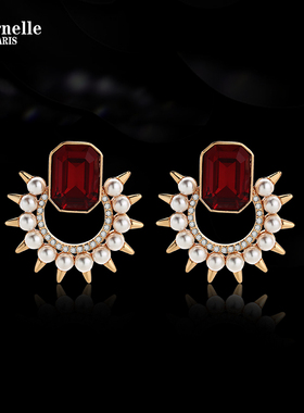 法国Eternelle欧美复古风耳饰2025年新款耳钉小众轻奢高级感耳环