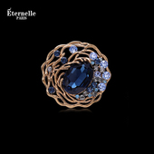 Eternelle法国永恒花漾年华胸针高档轻奢欧美复古水晶胸花女领针