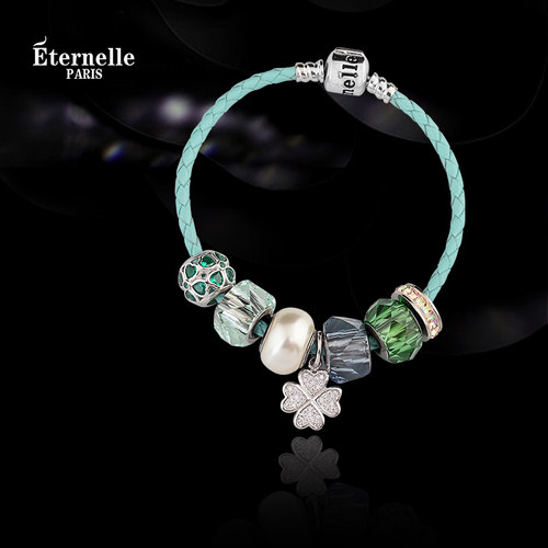 eternelle法国四叶草水晶手链