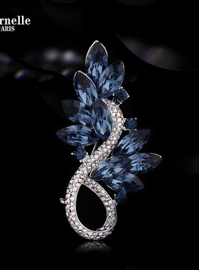 Eternelle法国永恒奥地利水晶胸针女气质高档欧美风胸花配饰礼物