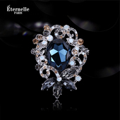 别针丝巾扣女首饰品大衣开衫 法国Eternelle欧美风时尚 胸针 扣胸花