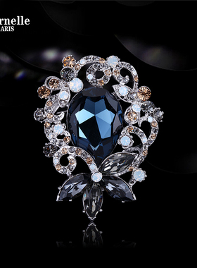 法国Eternelle欧美风时尚胸针 别针丝巾扣女首饰品大衣开衫扣胸花