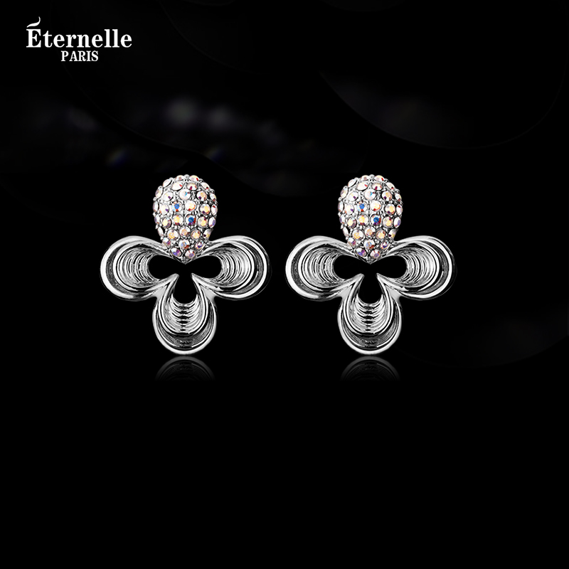 Eternelle原创设计四叶草耳钉