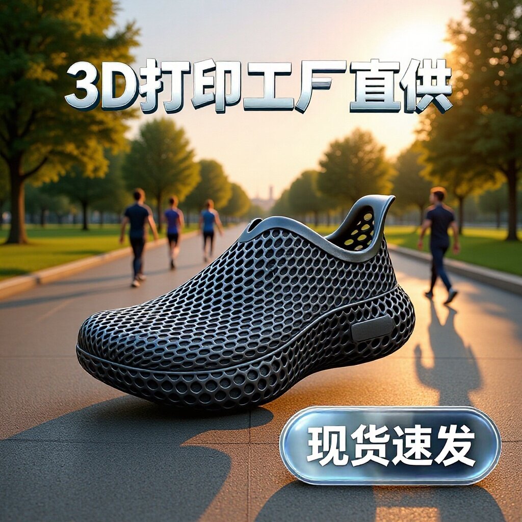 男士3D打印透气防滑涉水洞洞鞋