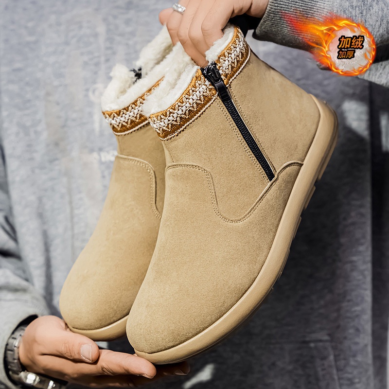 人造长毛绒户外加厚保暖健步鞋