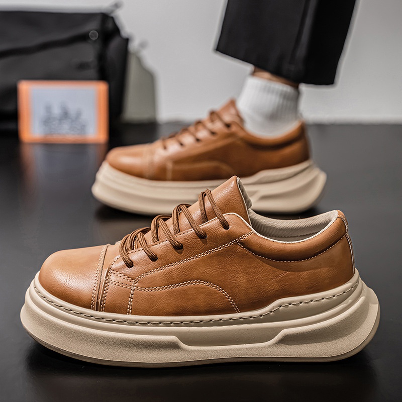 男士低帮休闲厚底板鞋