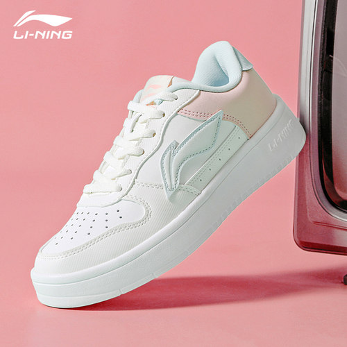 李宁板鞋女休闲鞋2025春秋新款款学生低帮防滑轻软底运动鞋小白鞋