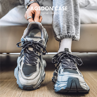 奥古狮登老爹鞋男士透气爆款网面厚底增高休闲运动潮鞋子男鞋夏季