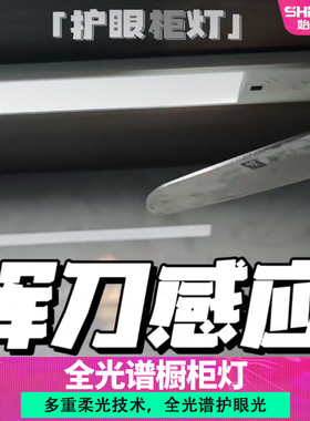 全光谱超薄厨房切菜照明灯led柜底灯条插电护眼手扫感应橱柜灯带
