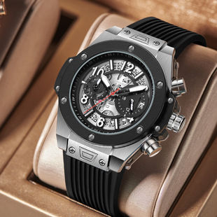 正品高端大爆炸手表男士霸气防水机械表镂空刺青二代大表盘男腕表