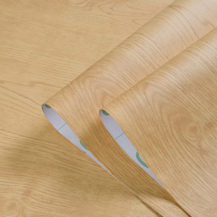 加厚黄枫木木纹贴纸仿木自粘防水桌面木门贴皮衣柜家具修补翻新贴