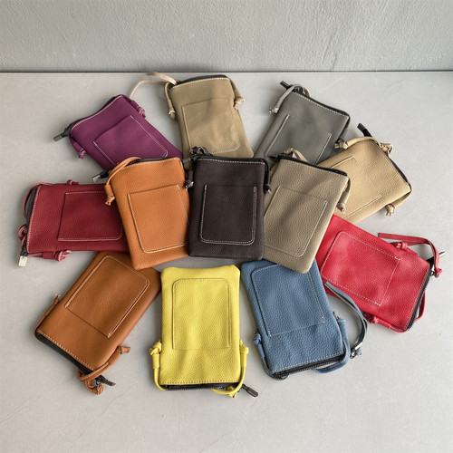 捡漏！纯头层牛皮时尚休闲手机包