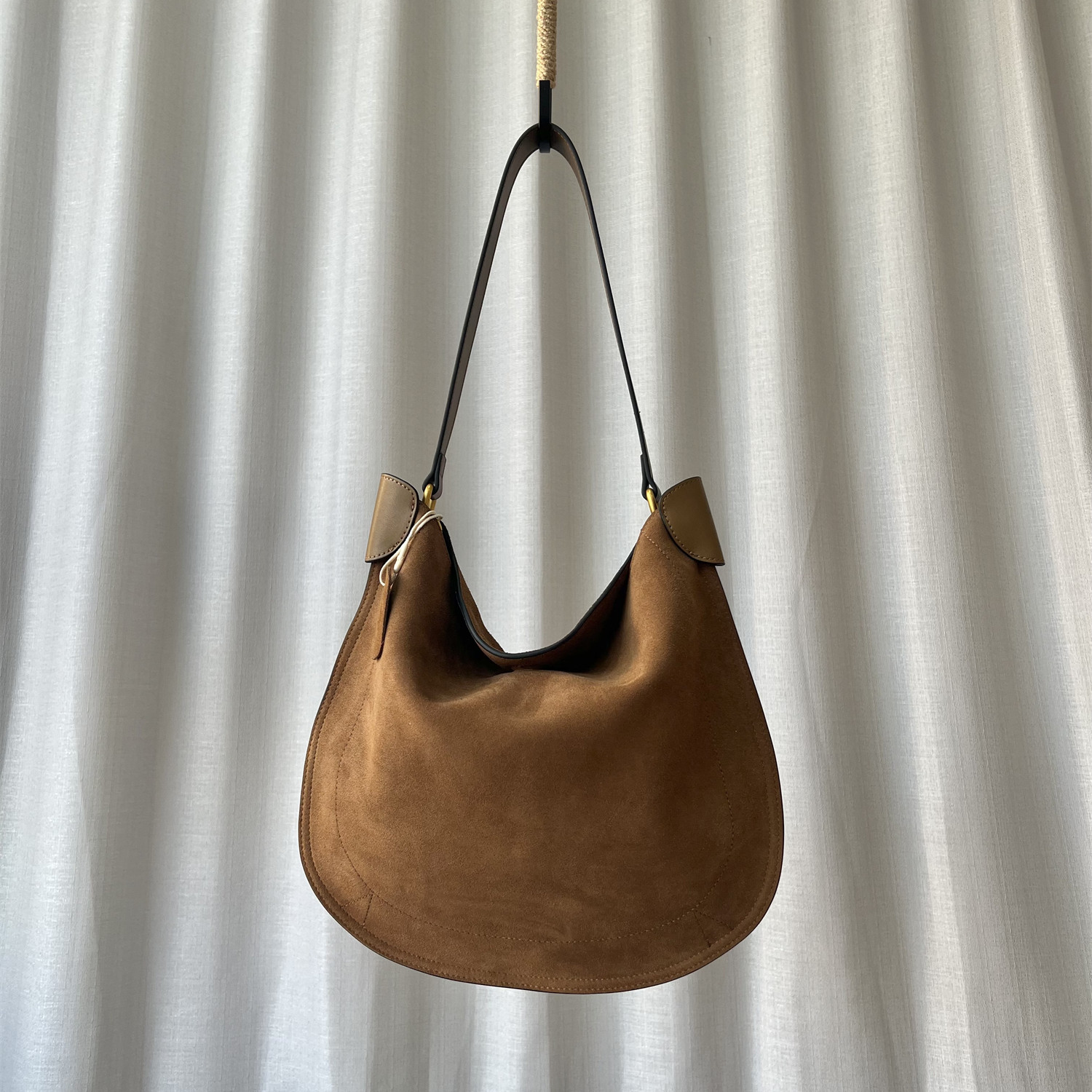 ~尾货~出口余单~慵懒风~头层磨砂牛皮小众复古洋气时尚休闲腋下包