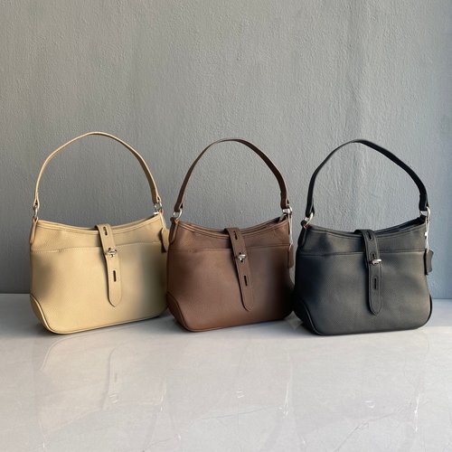 真皮气质简约小众设计休闲腋下包