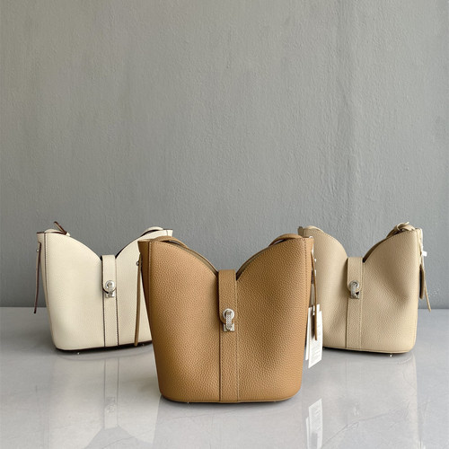 头层牛皮原创小众高级时尚水桶包